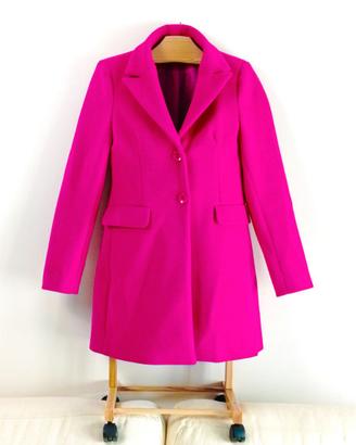 Giacca lunga fucsia Nuna Lie S elegante donna