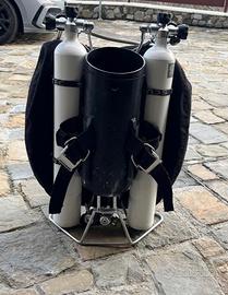 Rebreather JJ Cannister, Gav, schienalino, bombole