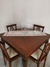 tavolo in ciliegio con 4 sedie