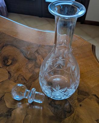 Decanter in cristallo molato
