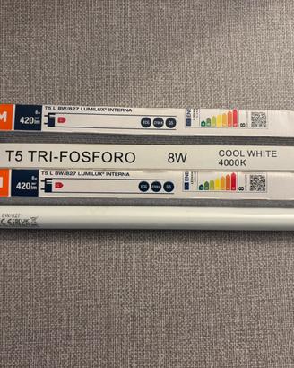 Tubo neon T5 attacco GU9 8W - 288 mm