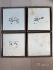 Lotto 4 litografie numerate Lucio Riva