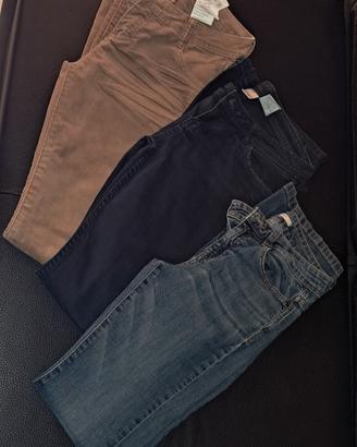 2 Jeans donna + 1 pantalone velluto TG. 40