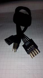 Cavo splitter USB da 1x9 pin Femm. a 2x9 pin Masc.