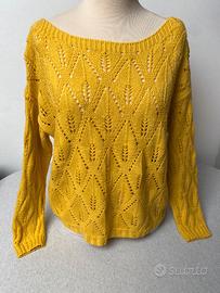 Maglione traforato giallo Jeanskraft L/XL