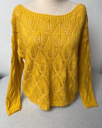 Maglione traforato giallo Jeanskraft L/XL