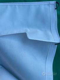 Telo bianco per tenda da sole con mantovana