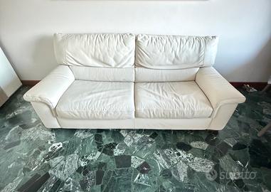 Divano letto 3 posti in vera pelle