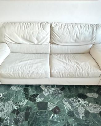 Divano letto 3 posti in vera pelle