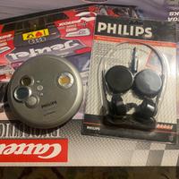 Lettore CD e cuffie Philips vintage