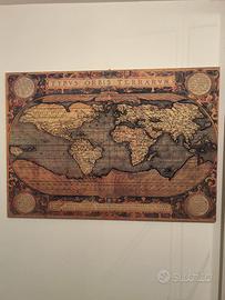 Riproduzione Mappa Storica su Tela