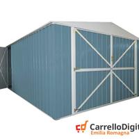 Box acciaio garage lamiera 360x600 346kg 21mq blu