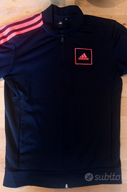 Felpa Adidas blu scuro 3-stripes taglia S