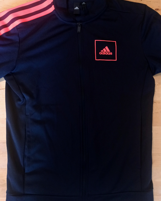 Felpa Adidas blu scuro 3-stripes taglia S