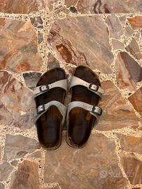 Birkenstock 2 cinturini taglia 37 argento