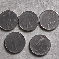 monete Rare Lira  Italiana da 50Lire