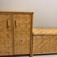 Mobili in giunco/midollino anche singoli (5 pezzi)