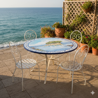 Tavolino Pietra Lavica D.100 - "Panorami d'Italia"