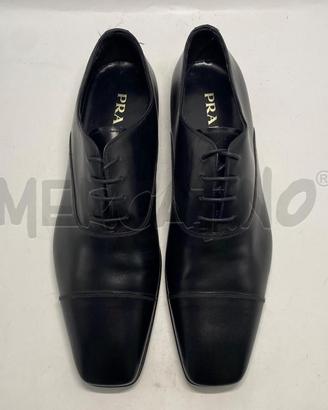 SCARPE UOMO PRADA NERE IN PELLE N.8.5
