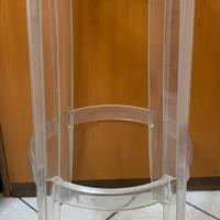 Sgabello Kartell trasparente 75cm m. Charles Ghost