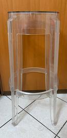Sgabello Kartell trasparente 75cm m. Charles Ghost