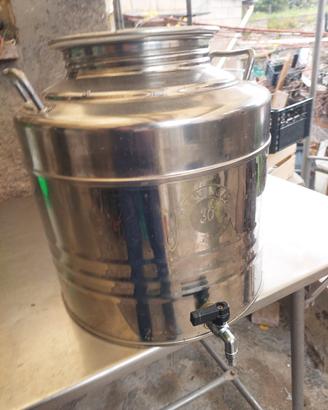 serbatoio contenitore olio vino 30lt acciaio inox