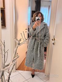 Soprabito Boucle’ grigio lungo