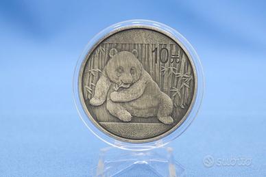 Cina 10 Yuan 2015 PANDA - Finitura Antica - 30g Ag