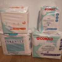 15 pannoloni + 8 pants + 30 traverse