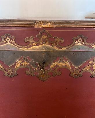 Cassettone cinese art decò laccato orientale