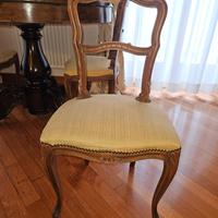 Set di 4 sedie antiche in noce  fine '800