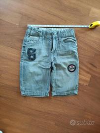 Pantalone corto jeans grigio 6-7 anni bambino