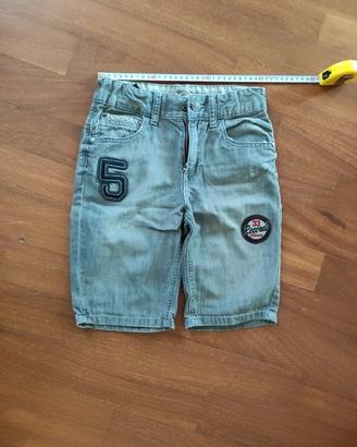 Pantalone corto jeans grigio 6-7 anni bambino