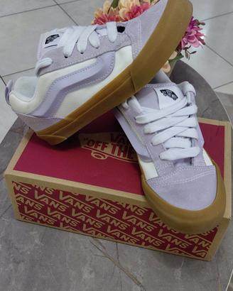 scarpe vans knu skoll lilla e bianco 35