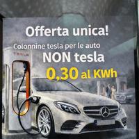 Ricarica La tua Auto Colonnine Tesla 0,30€