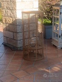 Lampada da terra in rattan/vimini stile naturale 