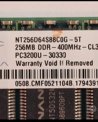 Stock memorie per Laptop e Pc