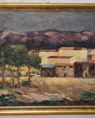 Quadro paesaggio olio su tavola