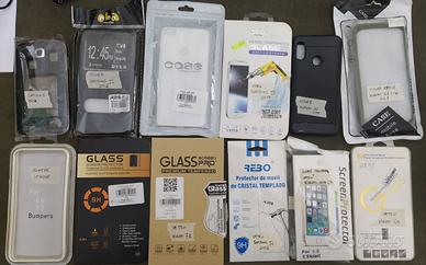 *47 PEZZI* LOTTO STOCK ACCESSORI COVER VETRO TEMPE