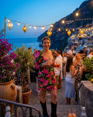 Abito floreale Asos con maniche a sbuffo