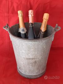 Secchio porta ghiaccio ferro zincato anni '40