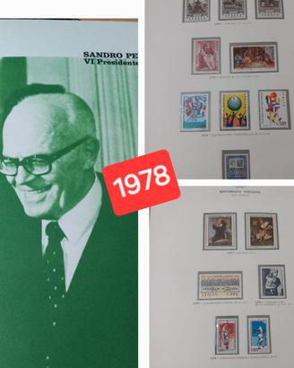Francobolli 1978 su fogli GBE
