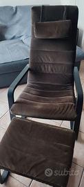 Poltrona Ikea con poggiapiedi