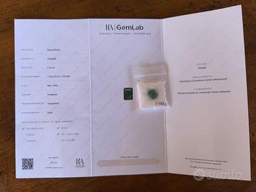 Smeraldo 5,34ct Naturale Certificato ICA GemLab
