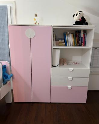 Letto e armadio -Cameretta per bambina