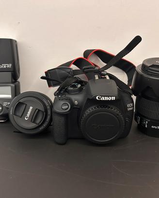 Canon EOS 1200D con obbiettivi e accessori