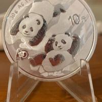 Moneta Panda 2022 10 Yuan Argento 999