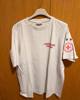 T-shirt Bianca Croce Rossa Italiana (CRI)