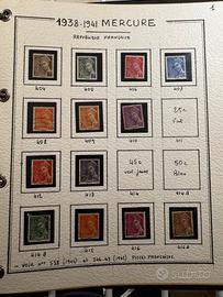 Francobolli Francia 1938 - 1942