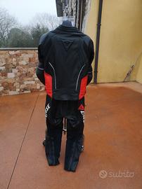 tuta moto 48 dainese divisibile in pelle 
